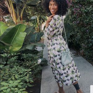 J. Crew Print Metallic Dress